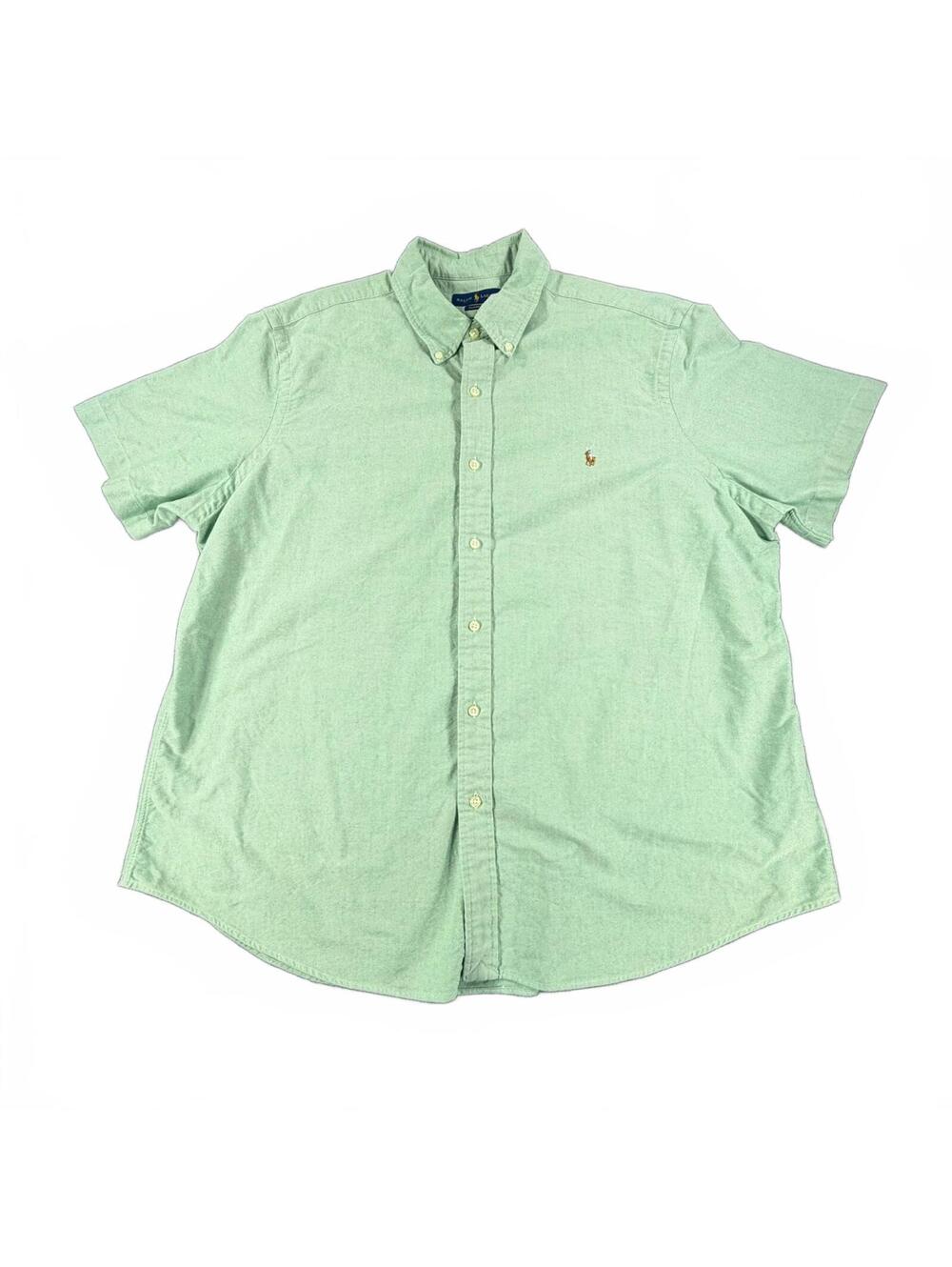 Men's Ralph Lauren Classic Fit Linen Button-Down Shirt – Size XXL, Light Green